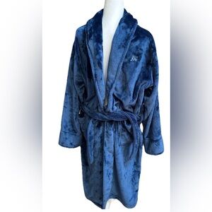 Men’s Blue Bathrobe Personalized “Joe” Embroidered On Front One size